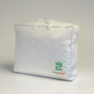 sac valisette blanc avec logo hospibags